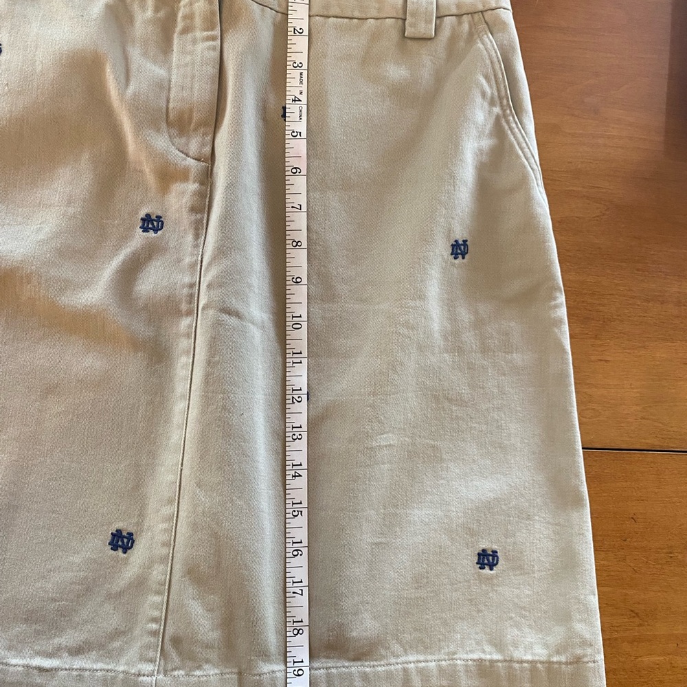 Notre Dame embroidered khaki game day cotton skirt. - Picture 6 of 9